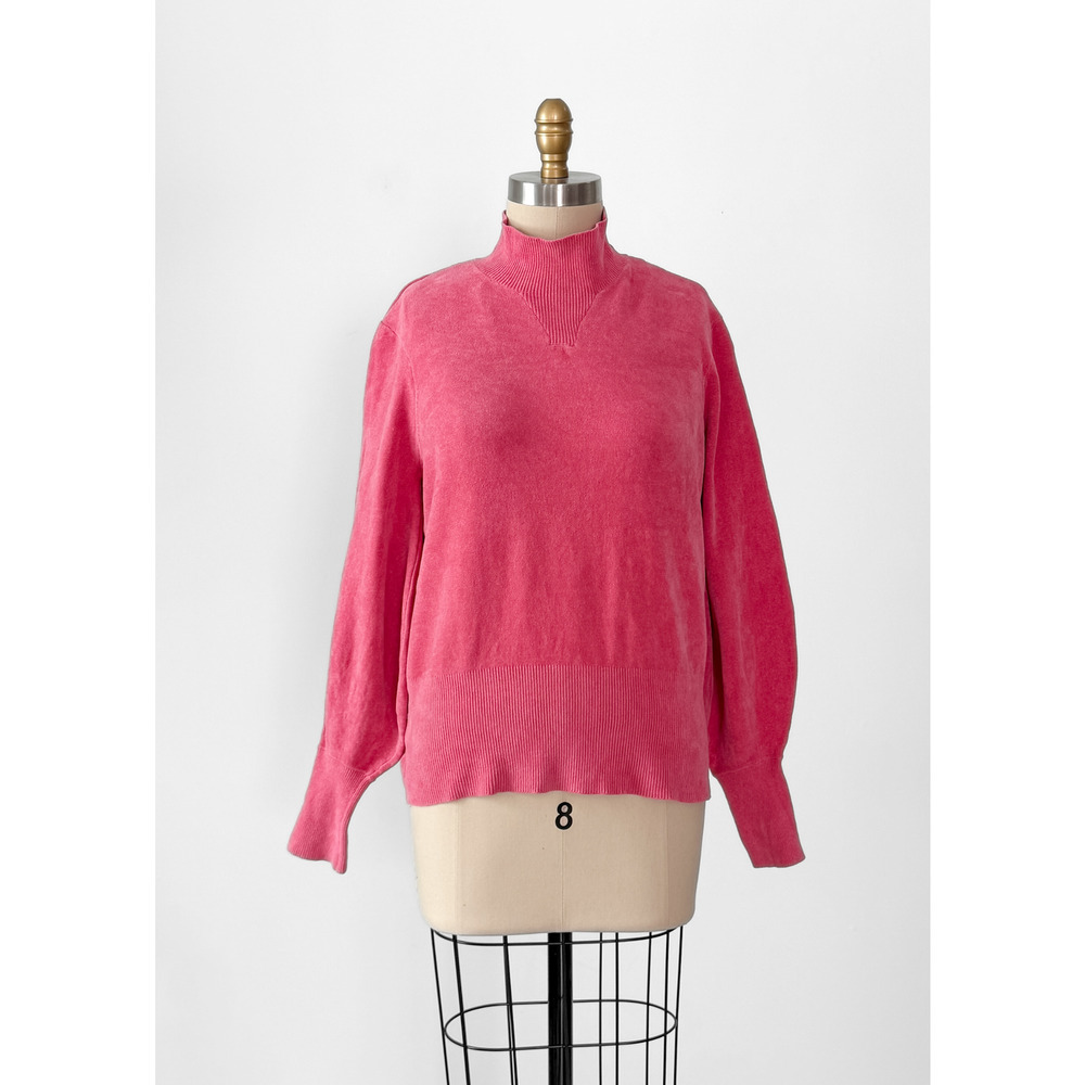 Just Female Adelet Knit Mock Neck Sweater in Rose Pink Velvet-like Soft - Picture 12 of 13